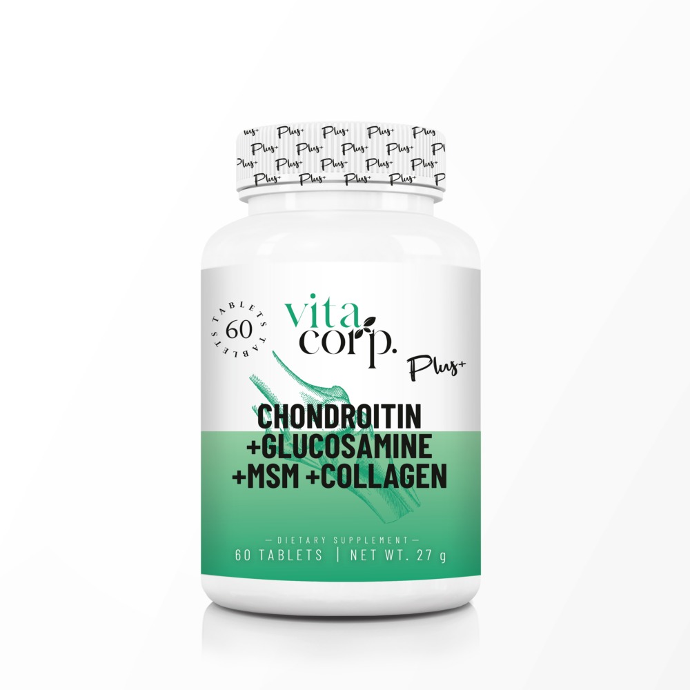 Vitacorp Plus Chondroitin + Glucosamine + MSM + Collagen 60 Tabs