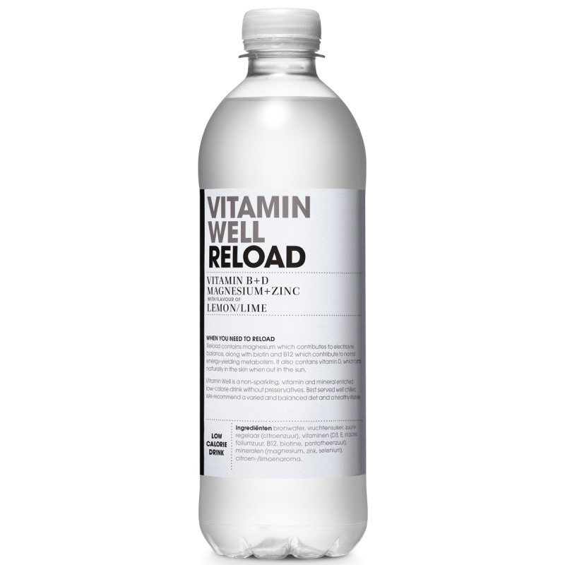 Vitamin Well Reload Vitamin B + D Magnesium + Zinc 500ml - Lemon/Lime