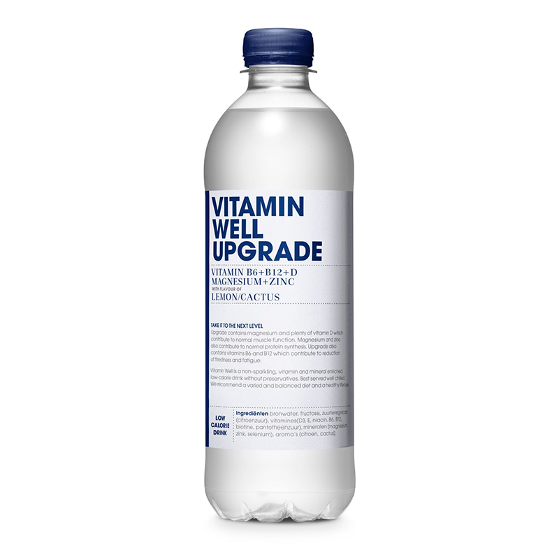 Vitamin Well UPGRADE Lemon/Cactus Vitamin B6 B12 + D Magnesium + Zinc - 12 x 500ml