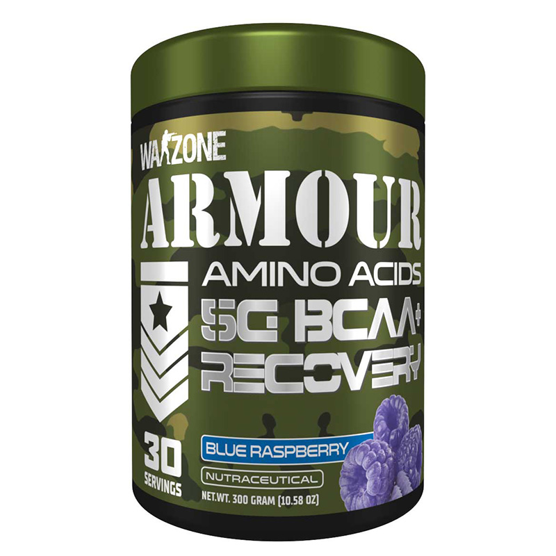 Warzone Armour Amino Acids BCAA Recovery 30 Servings - Blue Raspberry