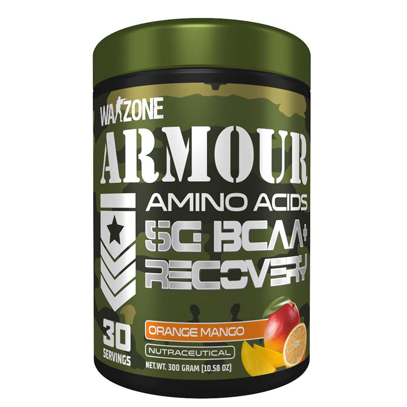 Warzone Armour Amino Acids BCAA Recovery 30 Servings - Orange Mango