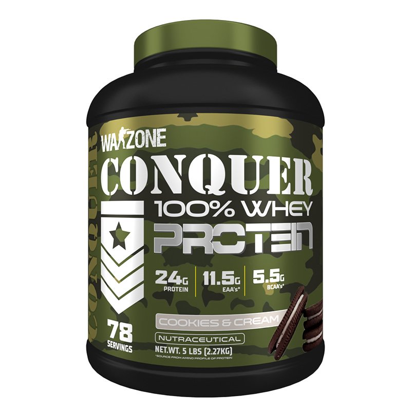 Warzone Conquer Whey Protein 78 Servings - Cookies N Cream