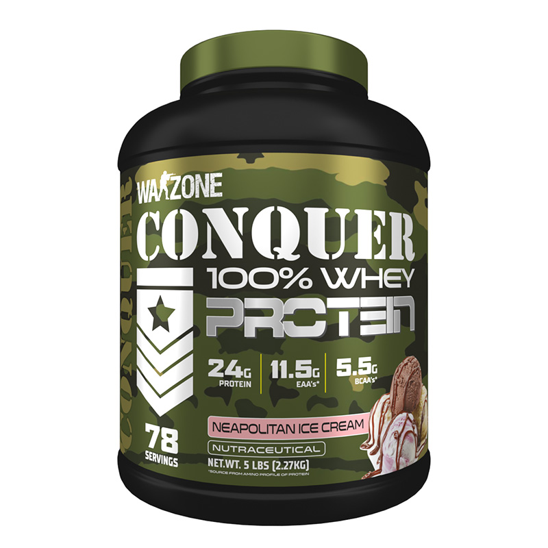Warzone Conquer Whey Protein 78 Servings - Neapolitan Icecream