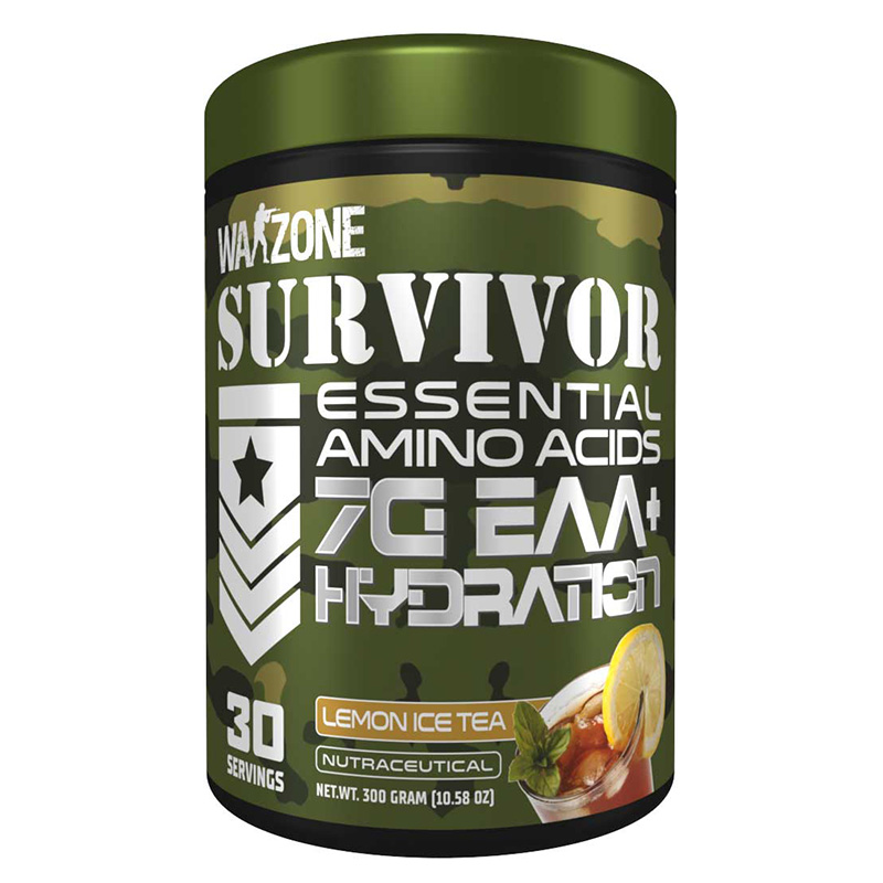 Warzone Survivor Essential Amino Acids 30 Servings - Lemon Ice Tea