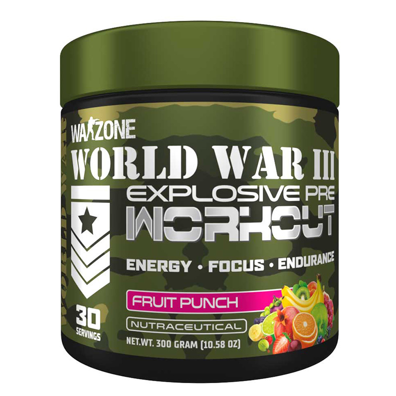 Warzone World War 3 Pre Workout 30 Servings - Fruit Punch
