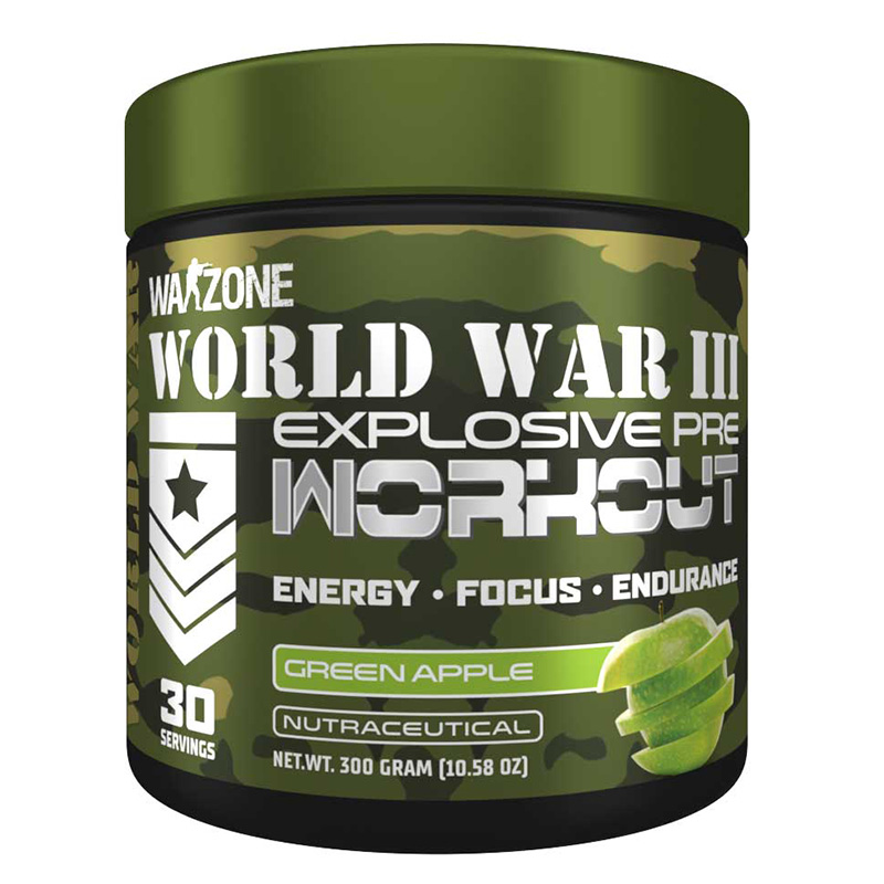 Warzone World War 3 Pre Workout 30 Servings - Green Apple