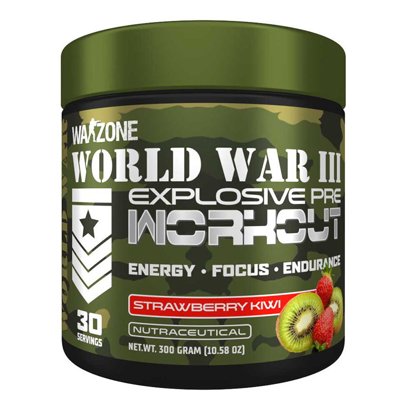 Warzone World War 3 Pre Workout 30 Servings - Strawberry Kiwi