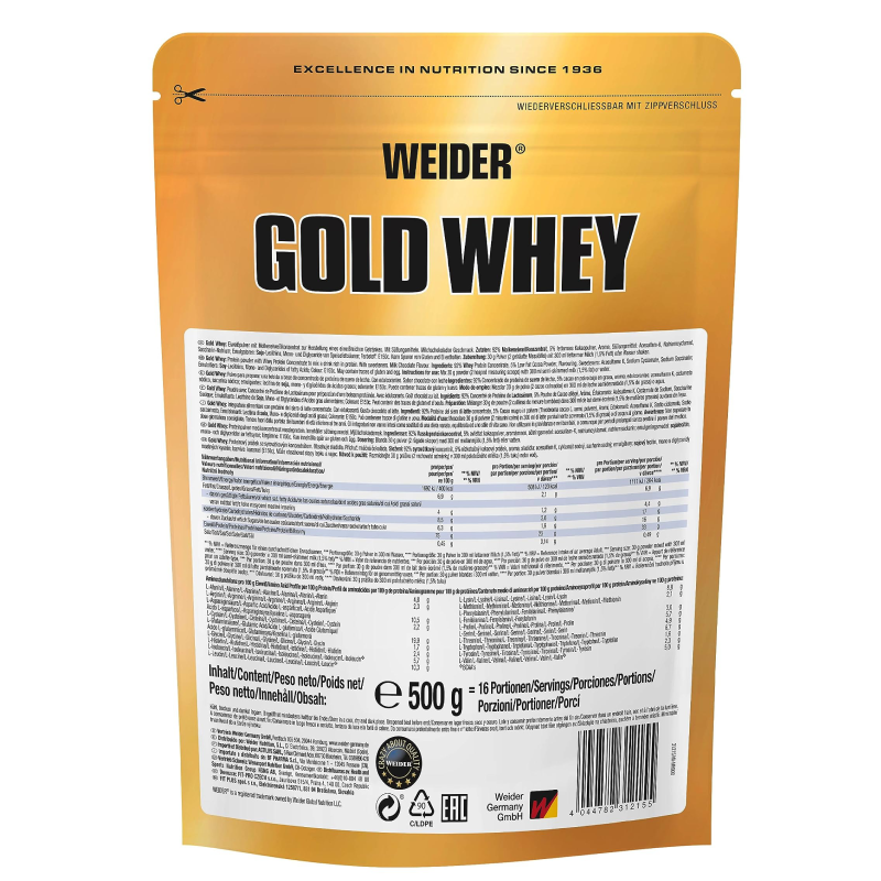 Weider Gold Whey 500 G - Chocolate Best Price in Dubai