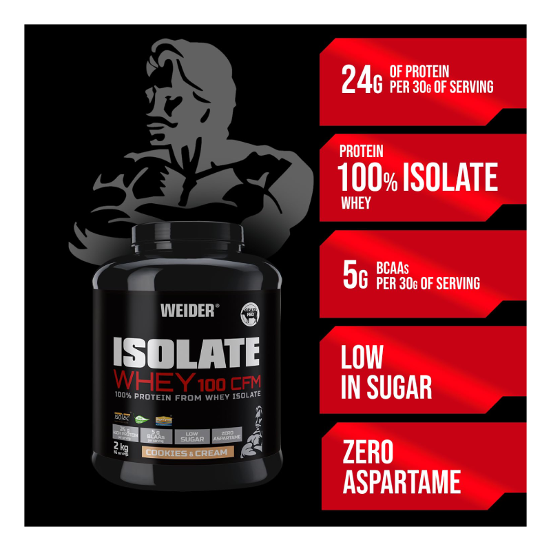 Weider Isolate Whey Protein 100 CFM 2 KG - Cookies N Cream Best Price in Dubai