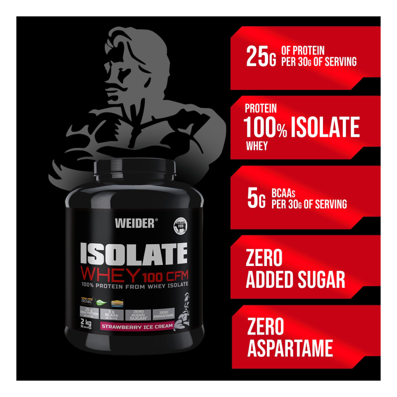 Weider Isolate Whey Protein 100 CFM 2 KG - Strawberry Icecream Best Price in Dubai