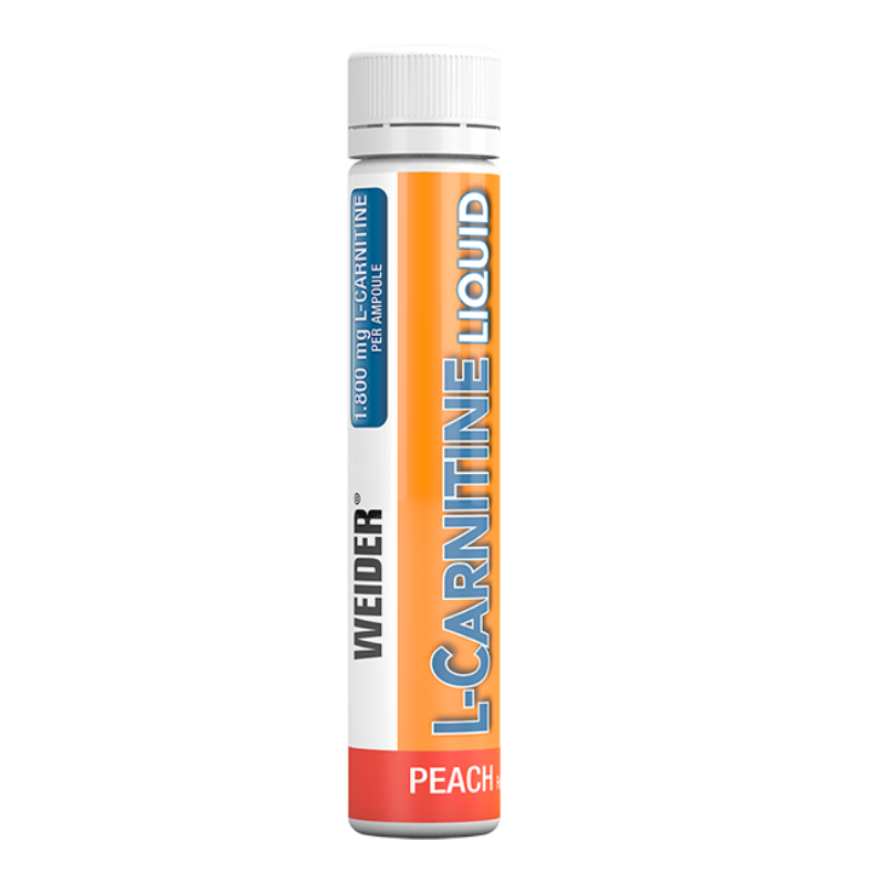 Weider L - Carnitine Liquid Supplement 20 x 25 ml - Peach Best Price in Dubai