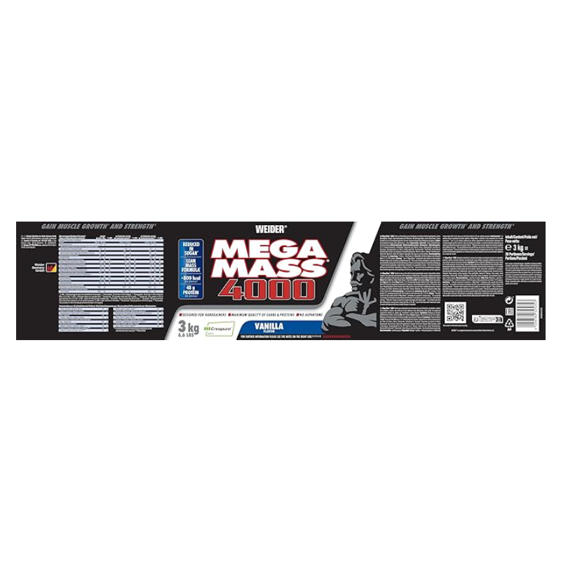 Weider Mega Mass 4000 3 KG - Chocolate Best Price in Dubai