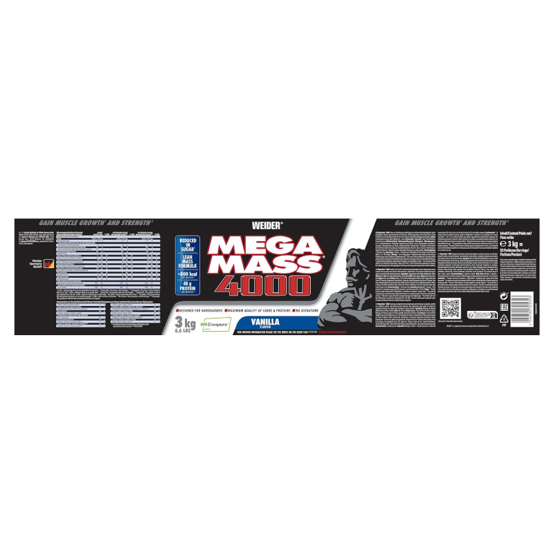 Weider Mega Mass 4000 3 KG - Vanilla Best Price in Dubai