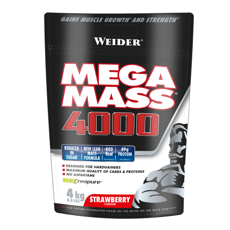 Weider Mega Mass 4000 4 KG - Strawberry