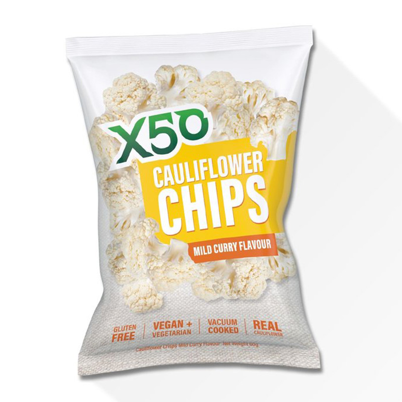X50 Cauliflower Chips Mild Curry 60g Best Price in UAE