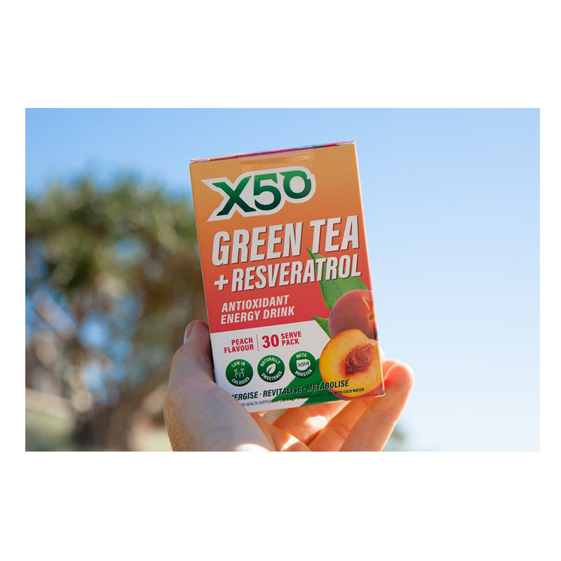 X50 Green Tea Peach 30 Serving Best Price in Dubai