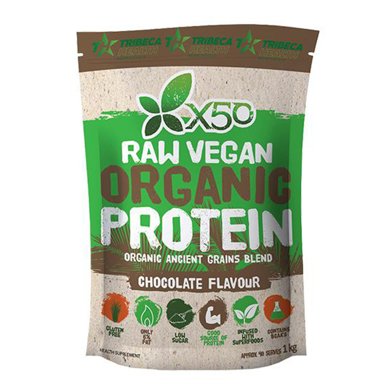 X50 Raw Vegan Organic Protein Chocolate 1 Kg