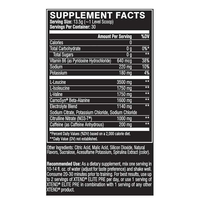 XTEND Elite PRE BCAA 7g Blue Raspberry ICE Best Price in UAE